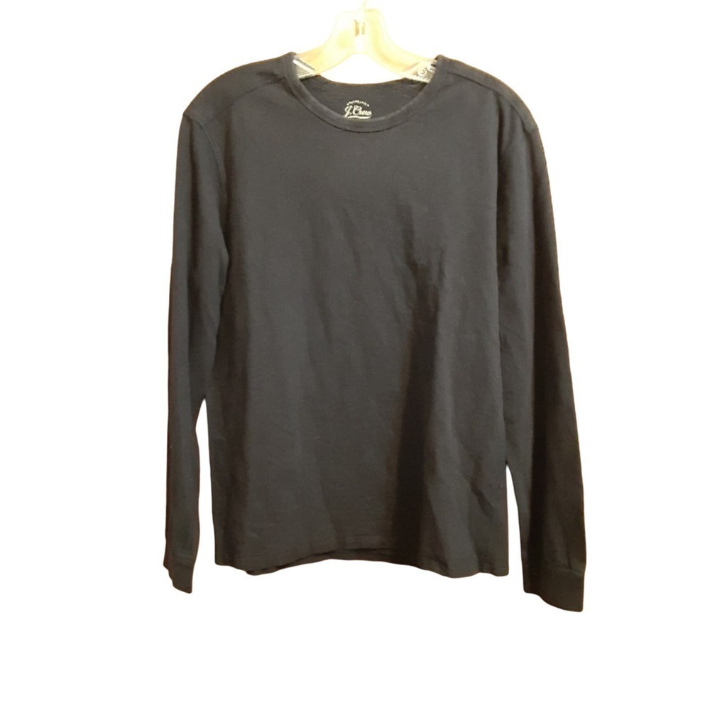 Authentic J Crew Cotton  Women's Black Long Sleeve Top Size Medium